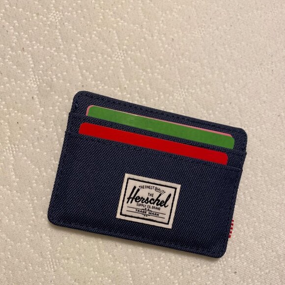 Herschel Men's Charlie Rfid Card Case Wallet, Navy, One Size US - Picture 2 of 10